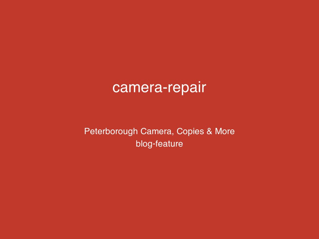 Professional camera repair maintenance guide